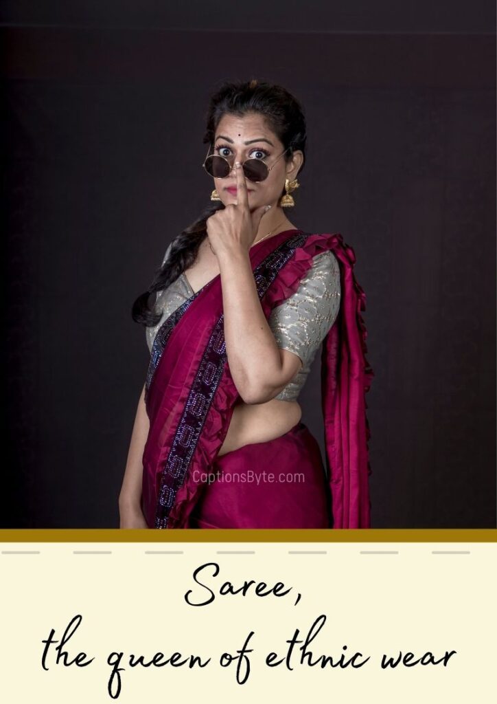 Captions for Saree Look Poses