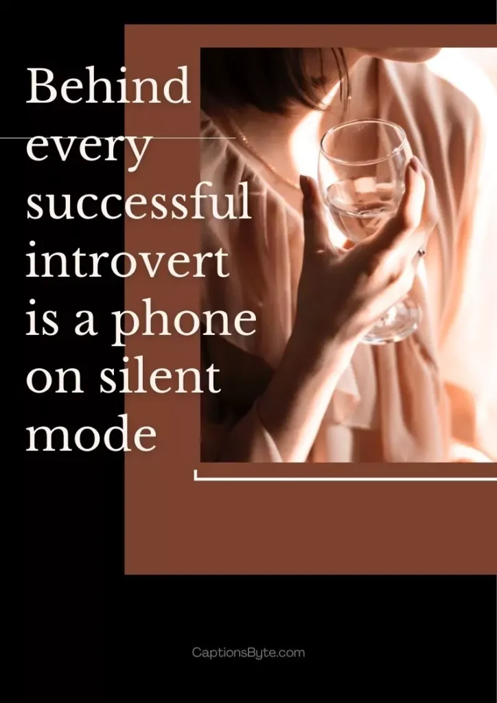Behind every successful introvert is a phone on silent mode