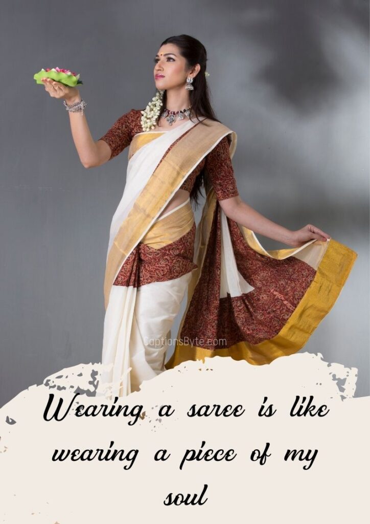 Captions for Traditional Sarees