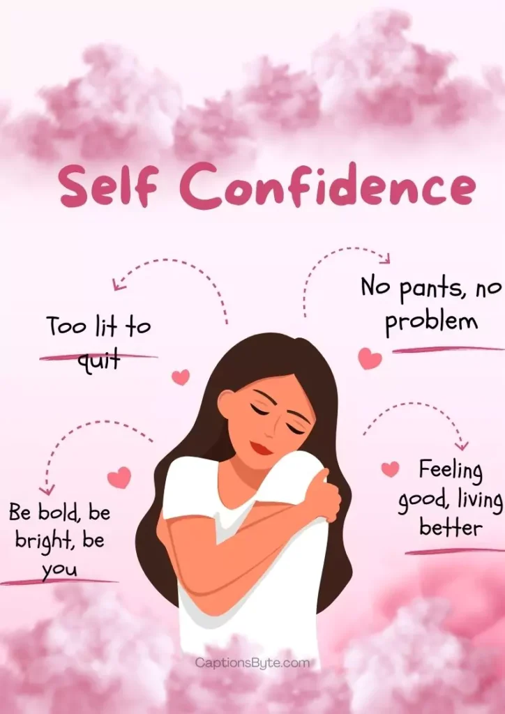 self confidence caption for girls