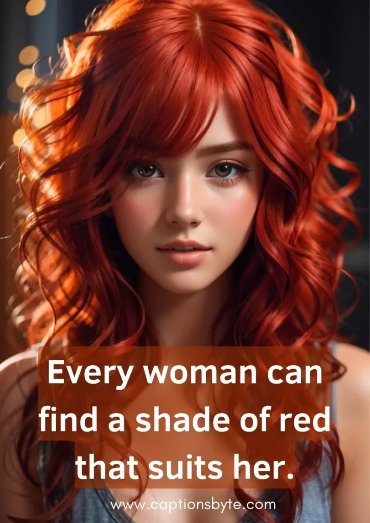 Red Hair Captions for Instagram