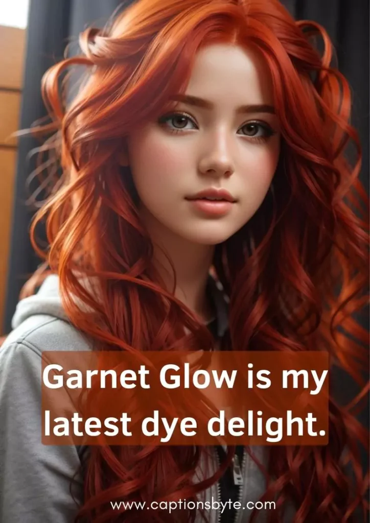 Dyed Red Hair Captions for Instagram