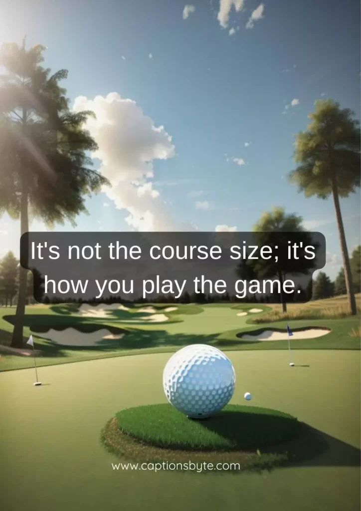 Short golf captions for Instagram