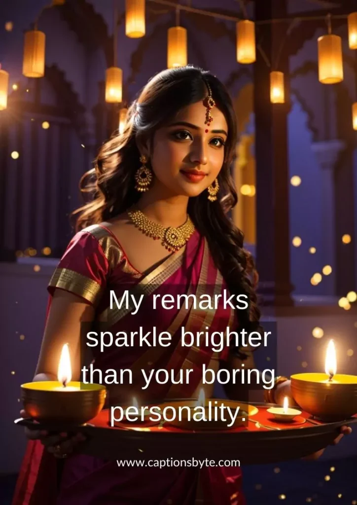 Savage Diwali captions