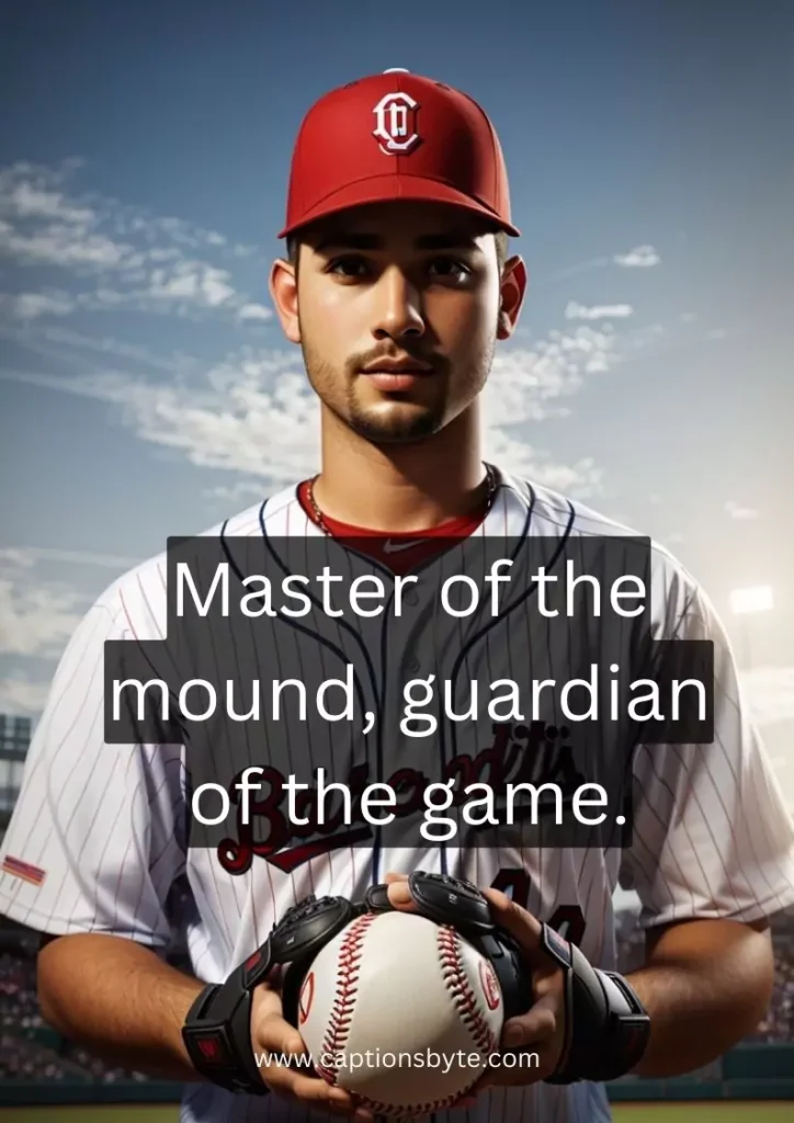 Baseball captions for pitchers