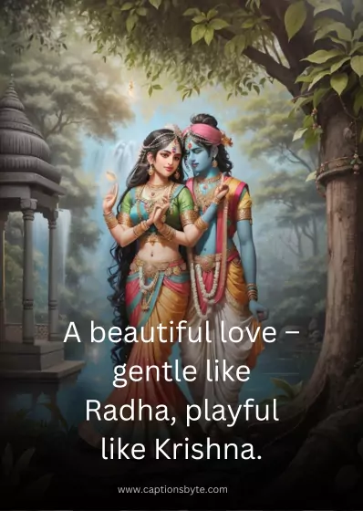 cute Radha Krishna Captions