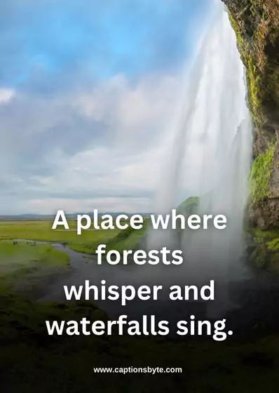Waterfall Captions for Instagram for girl