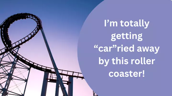Roller coaster pun captions